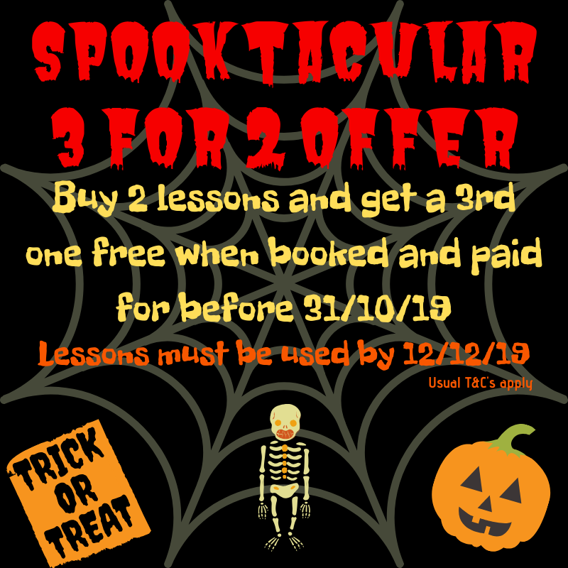 CatheringtonEC's tweet photo. 👻 Spooktacular 3 for 2 offer! 👻
Book  and pay for 2 lessons before 31/10/19 and get a 3rd lesson free.
Lessons must be used by 12/12/19 🎃
Usual t&amp;c's apply. https://t.co/IBAG1ikGlM