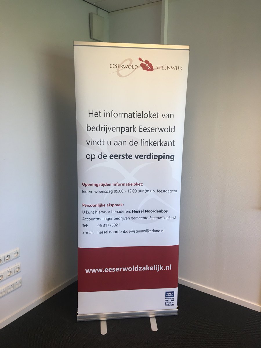 Het infoloket in de Eeserveste aan de Beukenhof 8 op Eeserwold is iedere woensdag ochtend van 9u tot 12u geopend voor inloop! #bedrijfskavels #bedrijvenpark #steenwijk