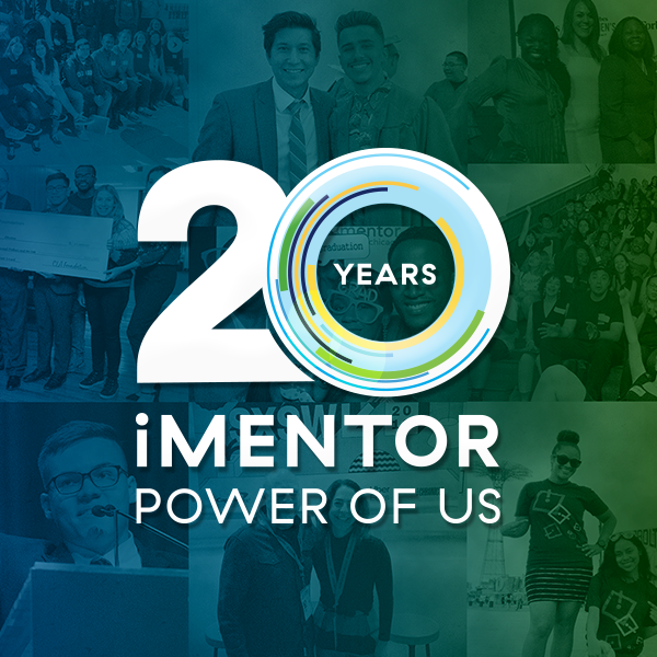 In celebration of iMentor’s 20th anniversary, follow the journeys of our students from the day they're matched with mentors to their college graduation. Visit our website to see how their stories unfold!  
bit.ly/t-iMentor20

#PowerOfUs #iMentor20 #iMentor