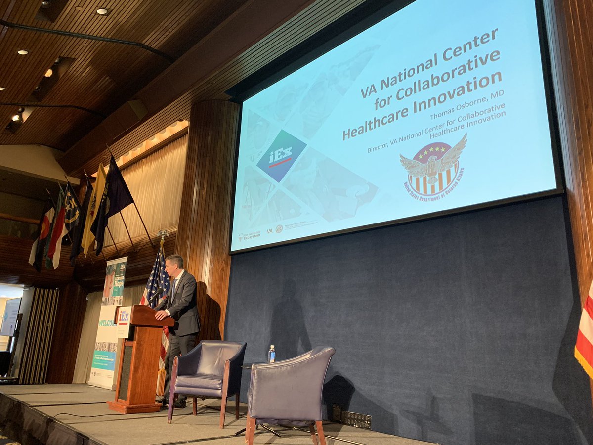 mithackmed's tweet photo. .@VHAInnovation has been a great partner for @mithackmed &amp; startups coming form @MIT #GrandHack such as Thomas Osborne who was a keynote @ #SFGrandHack2019 and now presenting on the new VA National Center for Collaborative Healthcare Innovation #VHAiEx https://t.co/BasL7v5ykH