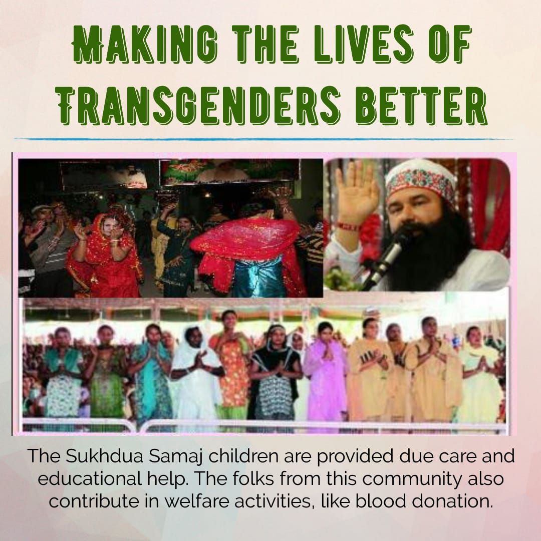 mkaur8977's tweet photo. A Big hand to Saint Dr Gurmeet Ram Rahim Singh Ji Insan for helping Eunuchs by bringing them into the main society!

#EqualityForAll https://t.co/DlcDbcSW3y