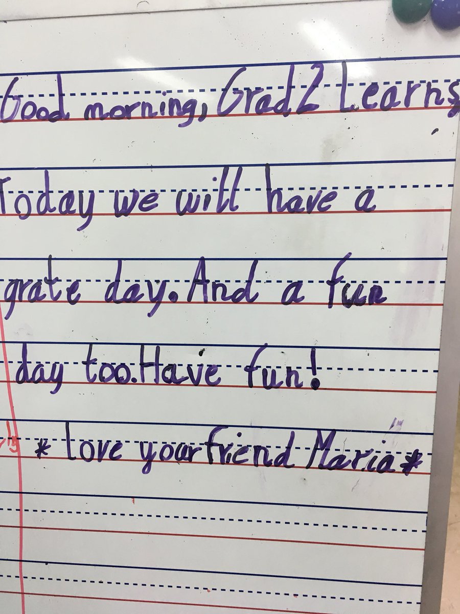 RaquelSmithdos1's tweet photo. We had a great start to our day with messages written by learners and a read aloud! The best part was standing back and watching learners as they helped each other edit their writing, checking for punctuation and spelling. This is fast becoming a daily routine. #aismlearns https://t.co/vKWGWm0DX7