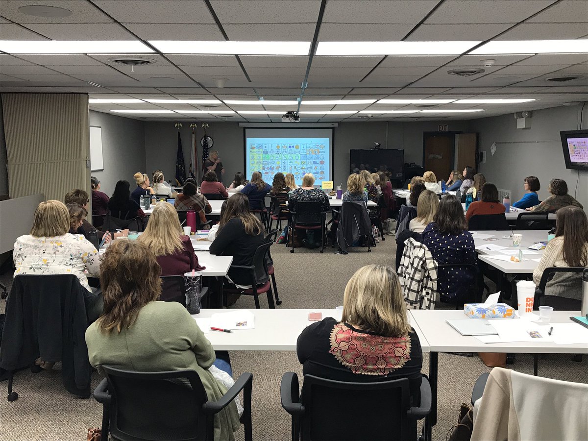 SLPjonesy's tweet photo. Packed house today for AAC Intervention Strategies with @lindseypaden as part of @CentralIU10 and @TIU11 EmPOWER Your Classroom collaboration! #thegotoIU #AAC #communication #powerAAC #emPOWER @ErinMcManamon https://t.co/tQXyD0ROuw
