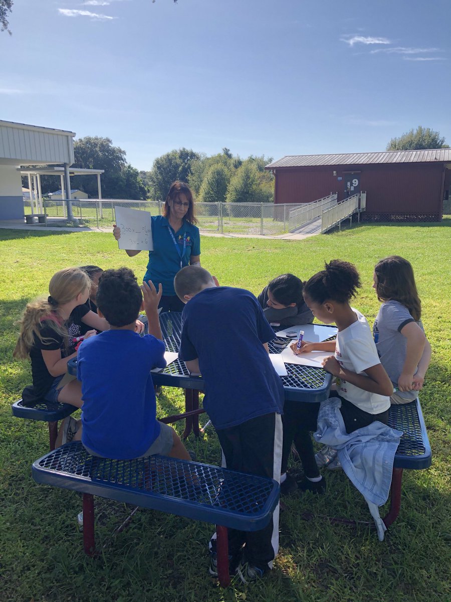 Math in the great outdoors!! ⁦<a href="/CWTESPrincipal/">Julie Marks</a>⁩