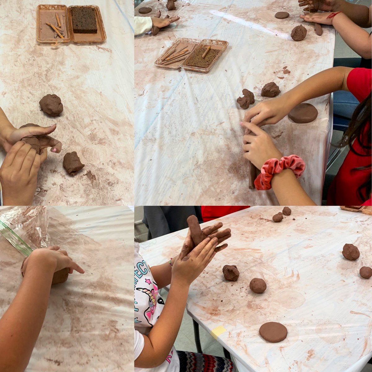 CountingwithCav's tweet photo. We LOVE our visits to the @teachingmuseum! We made clay pots just like the ones Native Americans used to make. Why would native Georgians have used clay to make pots? What are some uses for these containers? #alwaysquestioning #schoolshouldbeFUN #steamfocusedinstruction https://t.co/Gm5dgfJ6TZ