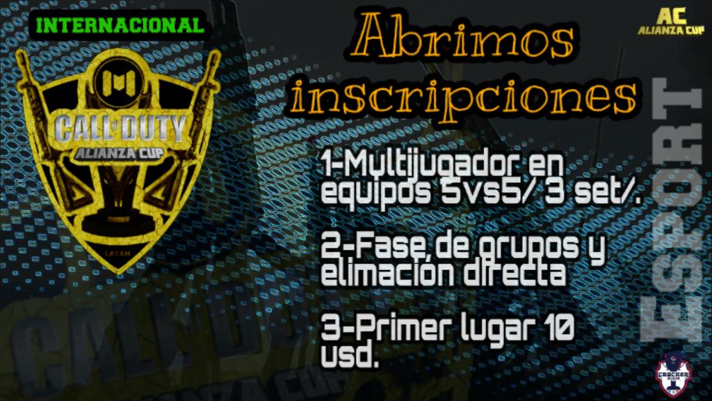 INSCRIPCIONES ABIERTAS !
[ #CoDMobile en equipos ]

🔴REQUISITOS dar RT y Like.
Seguirme y seguir;
<a href="/cup_cod/">AlianzaCup CodMobile</a>
<a href="/Crackercup/">Cracker House CUP</a>
<a href="/J_M1738/">Jos+in</a>
10 rt mencionandonos.
🔴Contáctanos 📩

-Veamos la actividad en CoDMobile no te quedes fuera, pocos cupos seleccionados.
