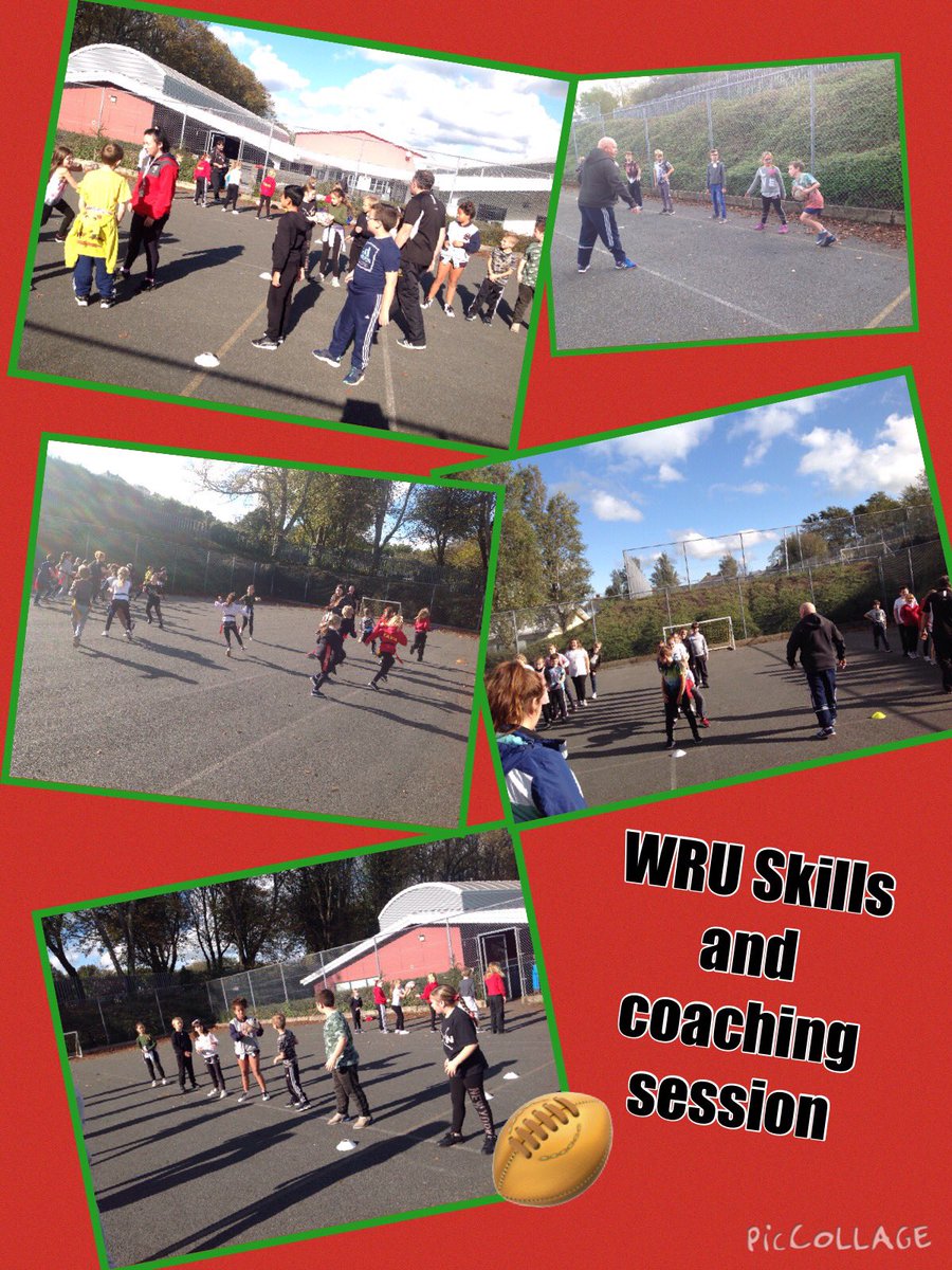 Diolch to the WRU for an inspiring coaching session with yr 5 today! Everyone got involved including our School Govener Mr P Bowen. Great for children to try something new! #healthyconfidentindividuals #overcomechallenge #gettinginvolved Well done everyone!