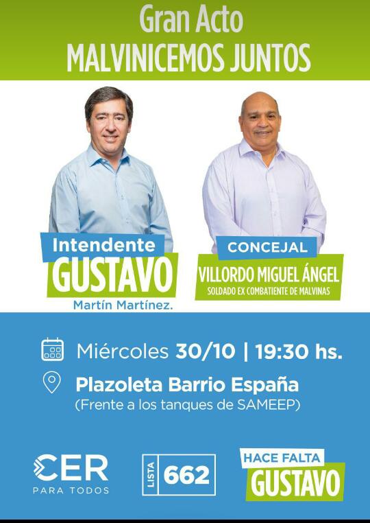 Malvinicemos #Juntos

👉Hoy a las 19:30 en la Plazoleta del barrio España para conocer más de nuestra historia para la reivindicación y reconocimiento de una lucha que no debe terminar.

Hace falta malvinizar #Resistencia

#GustavoIntendente 🤜🤛 #CerParaTodos