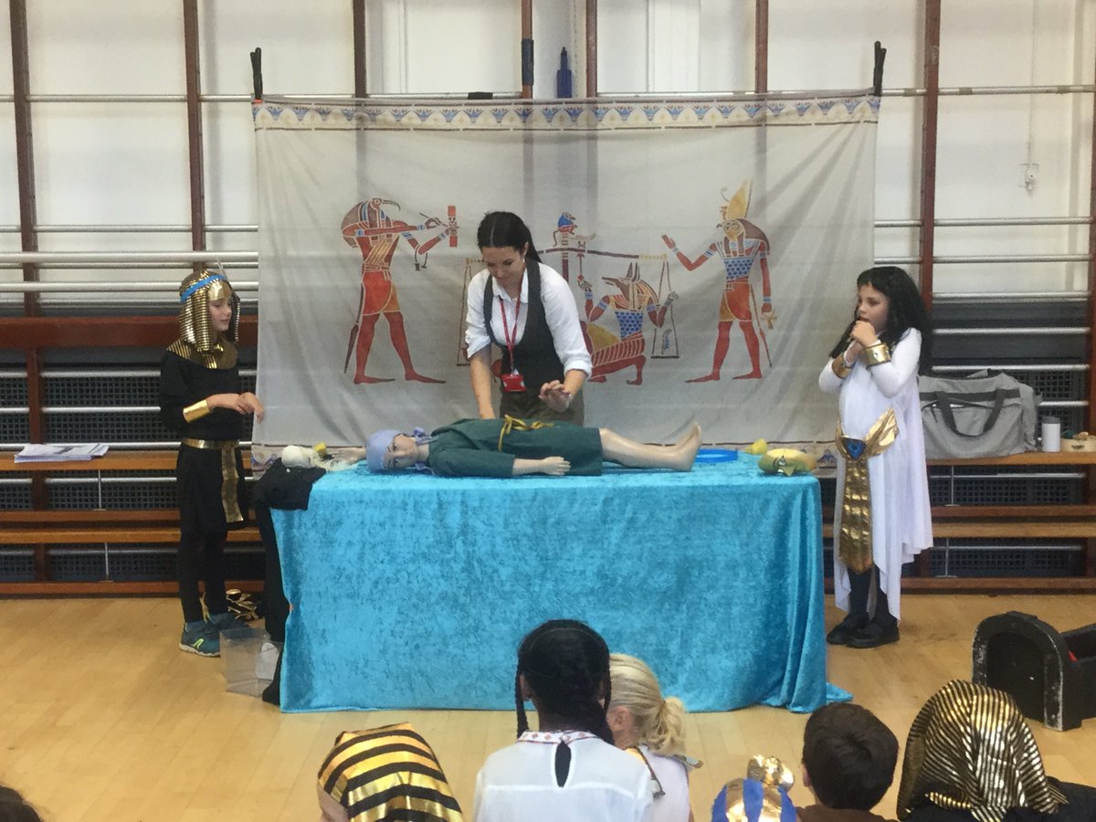 Excellent Egypt Day in Year 4 today. Lots of fun activities including mummification, artefacts, burial march and quiz. A big thank you to Lauren for entertaining us with all things  Egyptian!
<a href="/Whyteleafe_sch/">Whyteleafe School</a> <a href="/Whyte_sch_hist/">Whyteleafe School History</a> <a href="/historyinschool/">Portals To The Past</a>