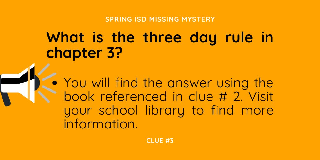 LibraryBailey's tweet image. Use the answer from clue #2 to solve this clue.  Stop by the library (I have the book)!!