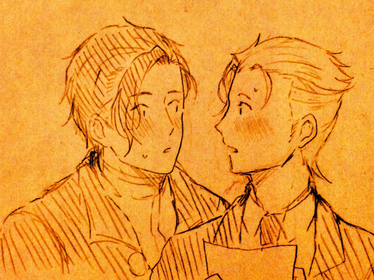 大佐×若茶
昨日描いてた落書きの4枚目の続きっぽいもの
※・甘め 