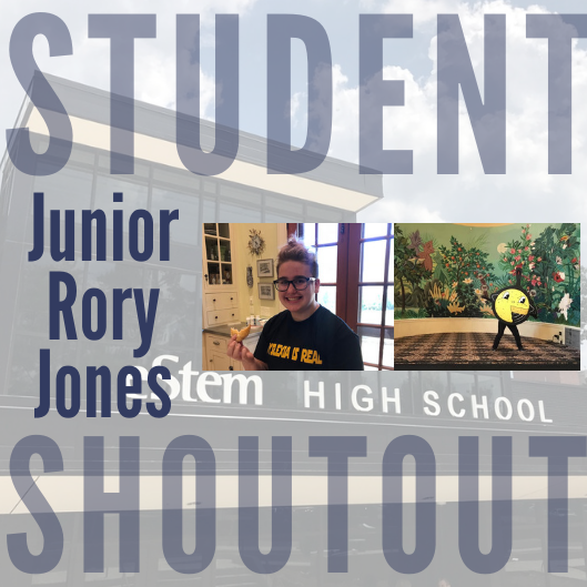 eStemPCS's tweet photo. Have you seen our #studentshoutout this week?! Check out the News Story on our website or our Facebook page to see the great work @eStemHighPCS Rory Jones is doing in our community! https://t.co/O91VWrYFuo