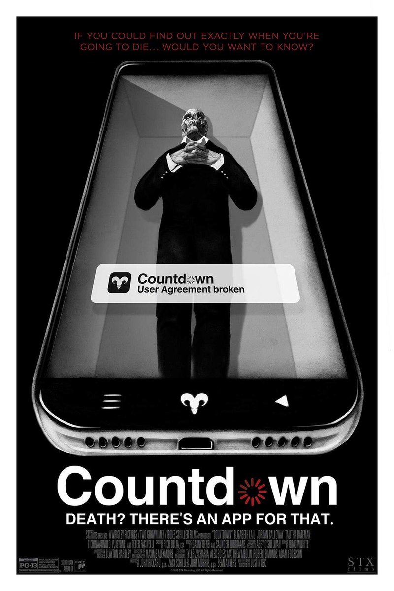 Fandango's tweet photo. With a poster as good as this we might just download the #CountdownApp.

#CountdownMovie in theaters this weekend. https://t.co/NqHYKzvo1i