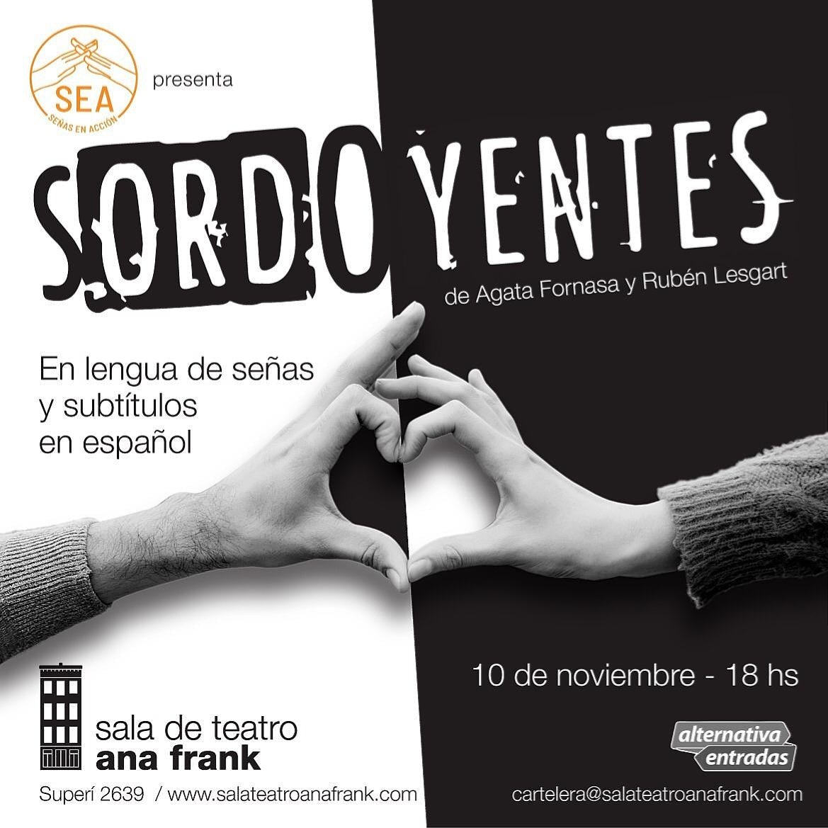 FUNCION EN ANA FRANK!! @centro.anafrank
A PEDIDO DEL PUBLICO!!!!
Una obra de <a href="/agatafornasa/">Agata Fornasa</a> y <a href="/rlesgart/">Ru Lesgart</a> en Lengua de señas argentina y en español para todo público!! #sordoyentes #sea #lsa #inclusion #teatro