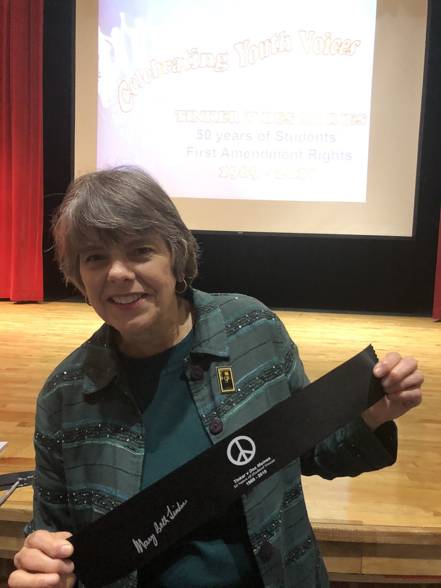 OscarSmithHigh's tweet photo. Thanks to @grassfield_hs for hosting   @marybtinker as she spoke to a group of our government students about her amazing journey!  #TinkerVsDesMoines #tinkertour #tinkerversary #smithset #freedom #InspireCPS https://t.co/Lhe0GFIf8D