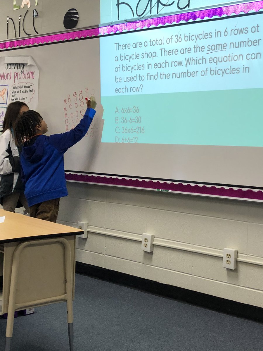 Problem of the Day with mini teachers 💙 #ARRAYOfFun #LufkinLearns