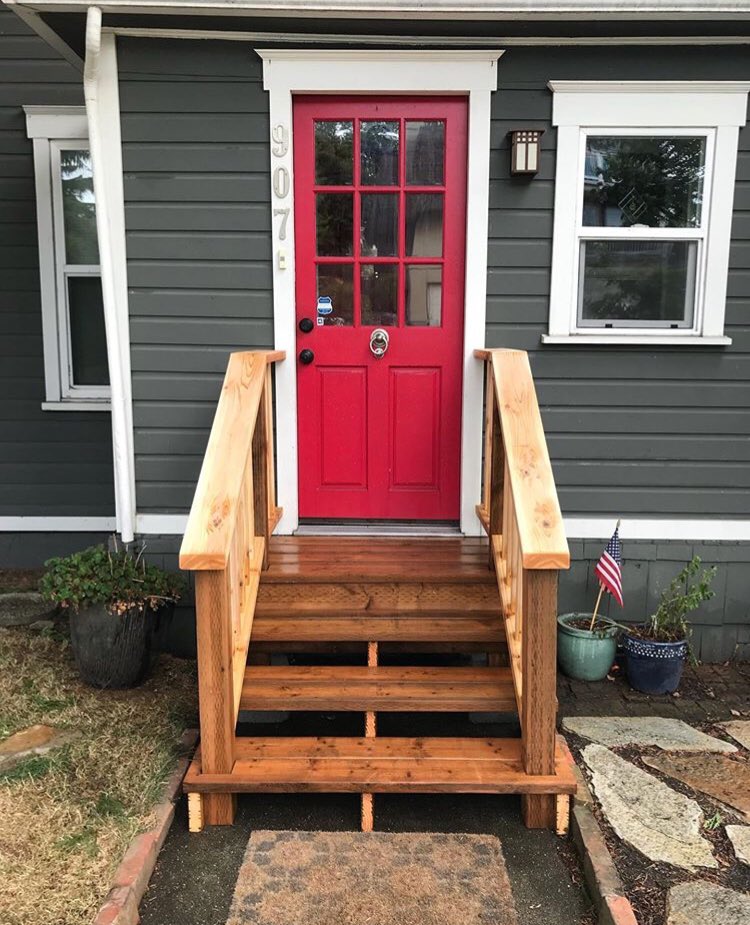 fixitphinney's tweet photo. Fresh stairs to add a new look to this already unique entrance 💪🏼
.
.
.
#throwback #stairsfixit #stairs #steps #fixitphinney #fix8marketing #ballard #ballardseattle #ballarddesigns 
#phinneyridge #phinneyridgeseattle 
#phinney #seattle #seattleconstruction https://t.co/a6QsP6npGK
