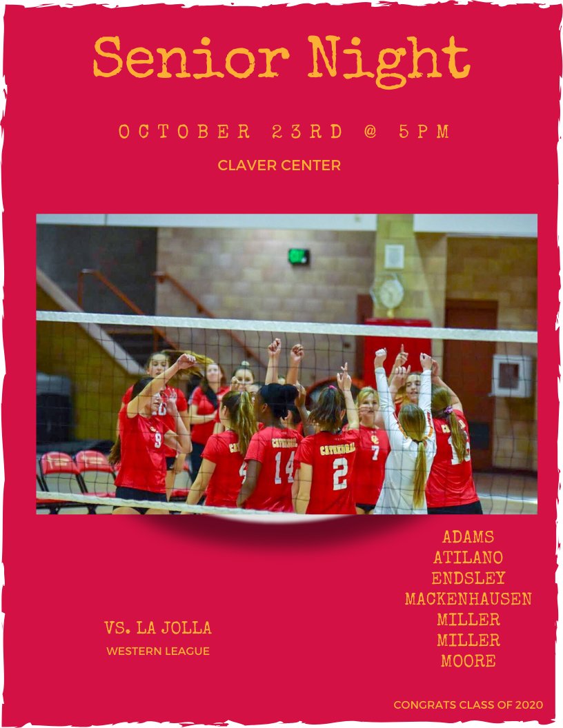 CCHSAthletics's tweet photo. We've got 2 Senior Nights taking place today❗️
@CCHSDonsVB and Boys' Water Polo.

#RollDons https://t.co/uGhB1m7iE1