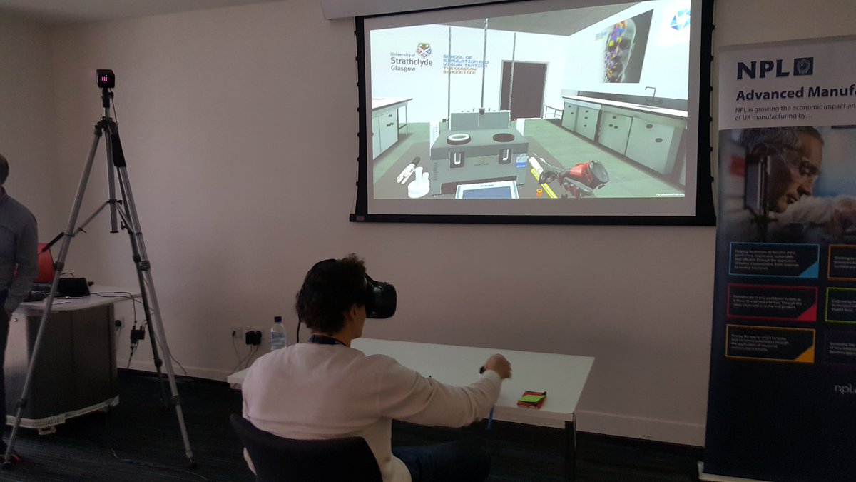 VictorPortelaR's tweet image. We were demoing two or our CMAC demos developed at the @GSofASimVis in collaboration with @UniStrathclyde as part of the ARTICULAR project at the #CMACShowcase @EPSRC_CMAC
#DigitalTwin #MicroFactory
