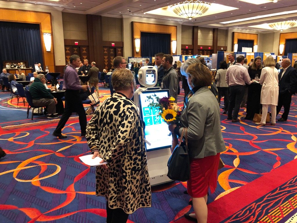 ARS_Robots's tweet photo. The robot had a great time at Mohegan Sun at the CCUA Annual Meeting last week where she was sponsored by PSCU! She danced, took pictures, showed videos, linked to their website, and moved around the event. She even squeezed in a little time for gambling after working long days😄 https://t.co/YuCioVgkIt