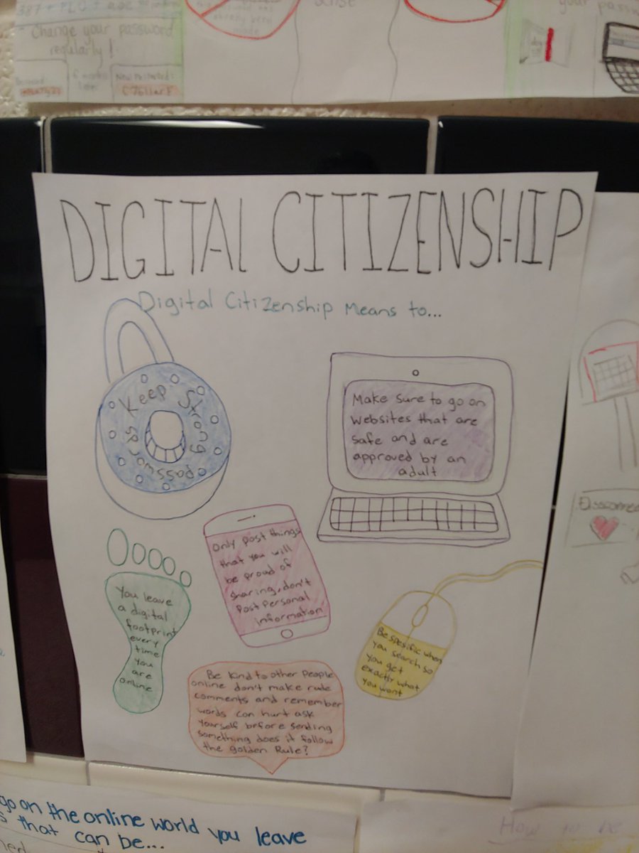 ms_banks_class's tweet photo. Timbewolves take digital citizenship seriously! A few key tips for you. #digitalcitizenship #besafeonline #strongpasswords #nocyberbullyshere https://t.co/Lyb3eKGwyI