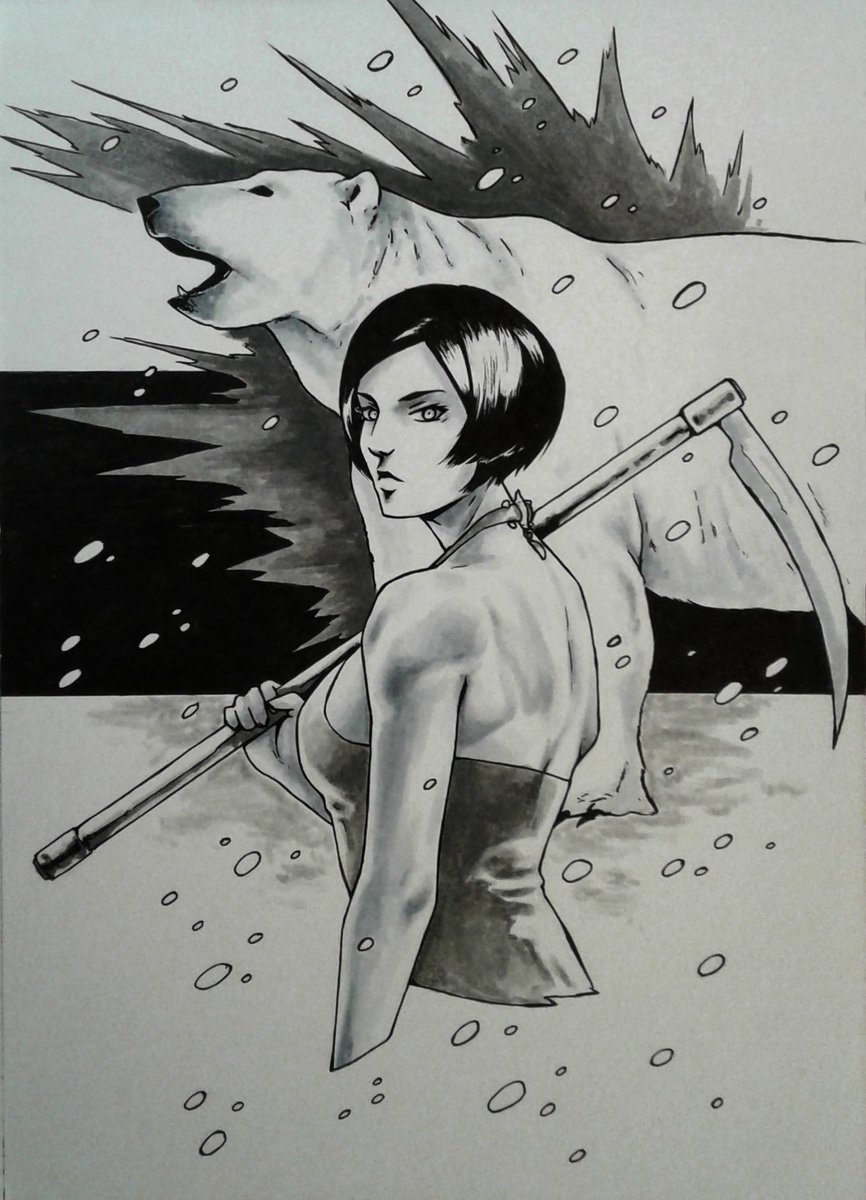 mm_graphic's tweet photo. Двадцать третья - Шииката, член банды Белые Медведи. #sketch #inktober #ttesc https://t.co/BgKNAglbNr