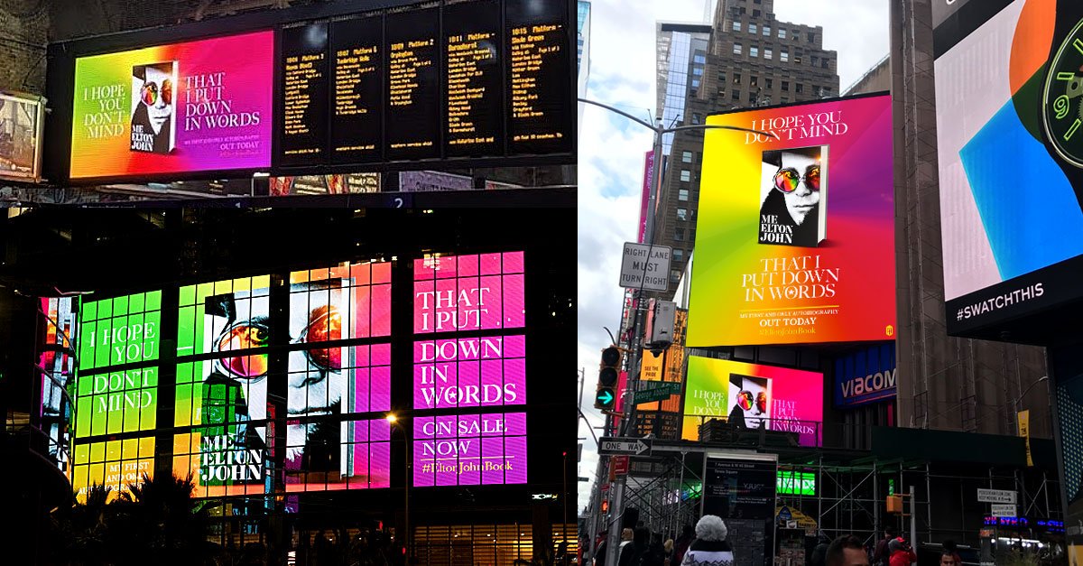 LDN,LA and NYC #EltonJohnBook #teaentertain #creative #upinlights #rainbow
