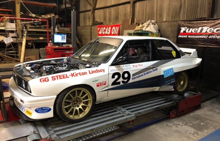 Spotted: BMW preparation expert Geoff Steel &amp; the wide bodied BMW E30 S14 M3 returned to racing in 2019. The ex championship winning Modifed Saloon secured a top 10 finish in Classic Thunder at Brands Hatch. #Thundersaloons 

(📸 <a href="/rj_150/">Rob Hales</a> / John Creech)