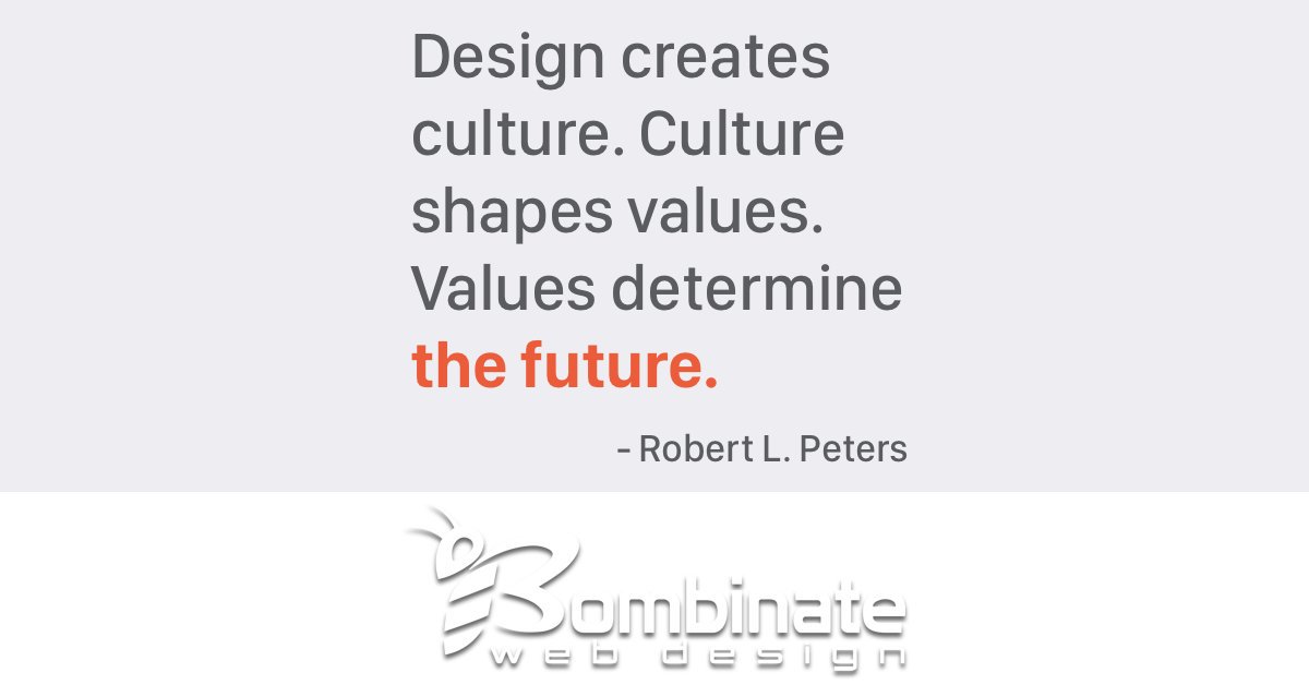 When we design we are always looking to the future, so our web design team loves this quote by Robert L. Peters.