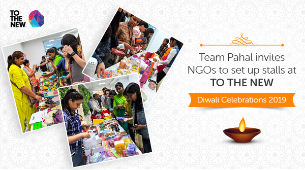 TOTHENEW's tweet photo. We kicked off our 3 days long Diwali celebrations today at @TOTHENEW.
#TeamPahal invited 3 NGOs - #TenderHearts, #Prayas & #SHEOWS - to set up their handmade product stalls at our office. Newers enjoyed some steal deals while spreading smiles by shopping for a cause. #Diwali2019 https://t.co/dnXb1C7Taa