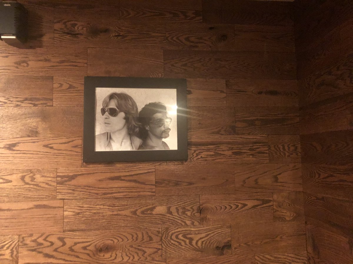 FarFarrAway's tweet photo. In what other city in the U.S. - nay, the world - would you find a women’s bathroom featuring nothing but Hall & Oates photos? None, I say! #Icangoforthat https://t.co/jWwFHRYv3v