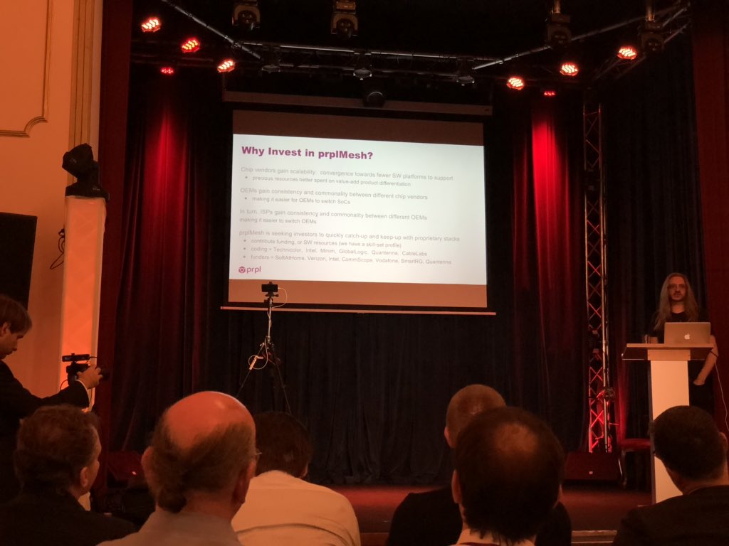 #prplsummit19 <a href="/MinimSecure/">Minim</a> working with @verizon <a href="/intel/">Intel</a> <a href="/Technicolor/">Technicolor Group</a> and others to support prplmesh