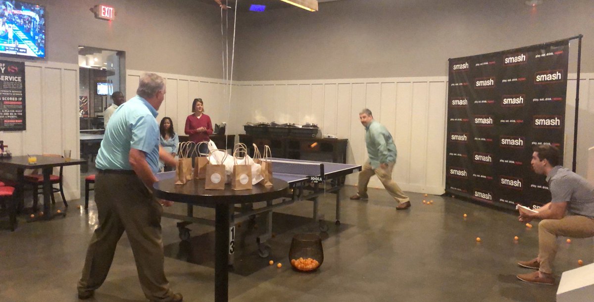 Work Hard Play Hard! We had a blast at the Smash Social with our friends at Baptist Health.