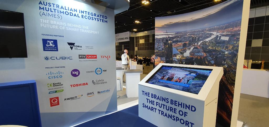 CiscoANZ's tweet photo. This week @ITS_Singapore Congress Cisco is hosting live demonstrations of our @AIMESmelb smart intersection testbed at stand 73 with the latest on Australia’s intelligent transport. #Aimes #transport #innovation https://t.co/SSdsdjuxWC
