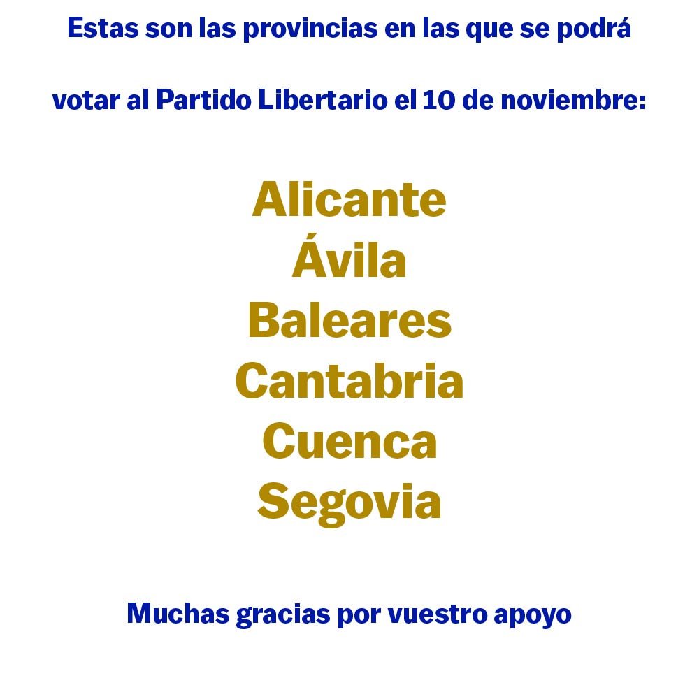 Isma202020's tweet photo. Para los que defienden las libertades y los derechos civiles, económicos y privados... para no acabar ahogados en impuestos con intervenciones a lo bestia.
P-LIB se presenta en estas provincias, la esencia el partido y programa actualizado https://t.co/T6mKtelr0j. https://t.co/0kKPQTfsXo