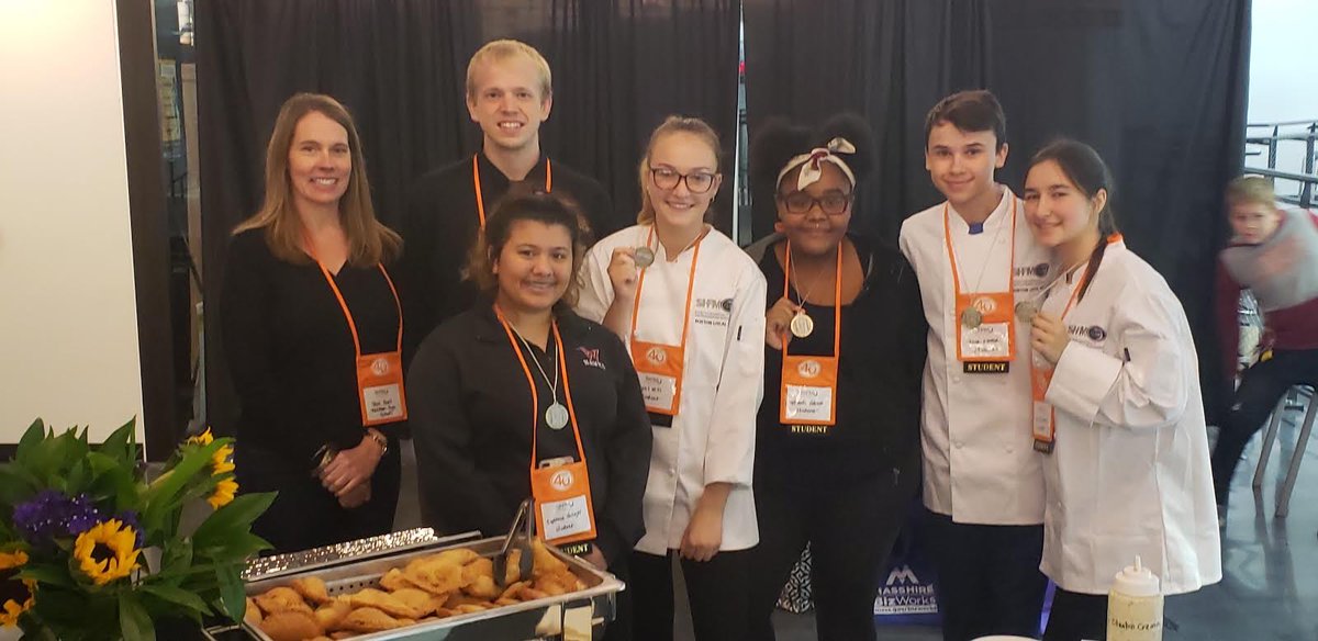 WHSCTEprograms's tweet image. Culinary competed in an event called Rising Star Culinary Competition, Hosted by SHFM (Society for Hospitality and Foodservice Management) and Placed Second!!!  The Team served a Braised Beef Short Rib Empanada with Cilantro Lime Crema.