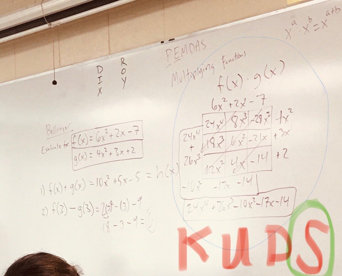Instruction matters! Coherence of standards matters! Student learning matters! Can you recognize connection to partial products/area model from earlier math? #cantFOILeverytime <a href="/DcpsMath/">DCPS Math</a> <a href="/shawnwigg/">Dr. Shawn Wigg</a>