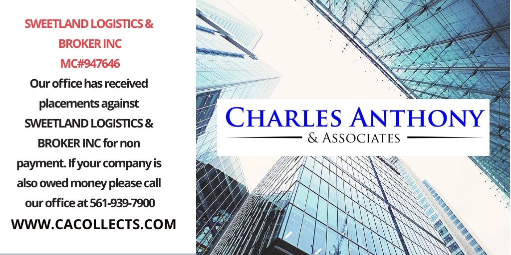 All cases are handled on a complete contingency. No money upfront and if we do not collect our service is free. #trucking #truckingbusiness #freight #transportation #logistics #Truckers #FreightBroker #collections #Truckers #broker #truckingnews #carriers