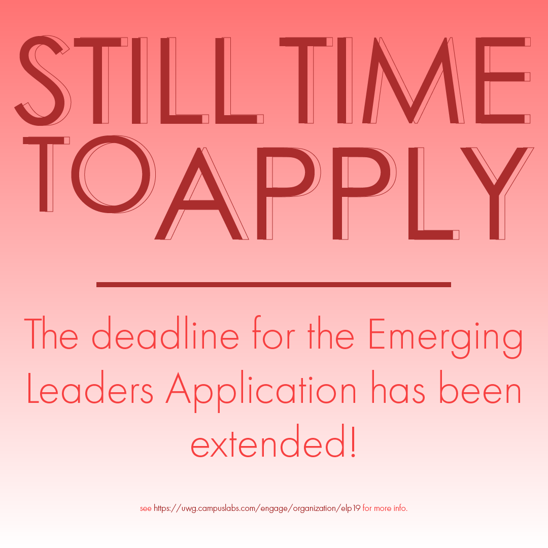 Emerging Leaders Program applications have been extended!! You can still become the leader you want. Apply on Wolf connect today, applications close on November 1st!
