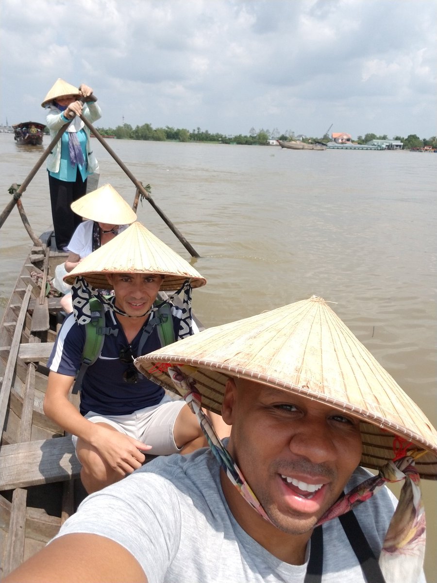 minoritynomad's tweet photo. So yeahhhhh. My day was interesting. Out here on the Mekong doing what we do. Changing the world one smile at a time. I've always been fascinated by Vietnam. Simply put, these are some of the most raw and honest people I've met anywhere and I love it. #TravelUnscripted #vietnam https://t.co/ZZZ1KTlLC2