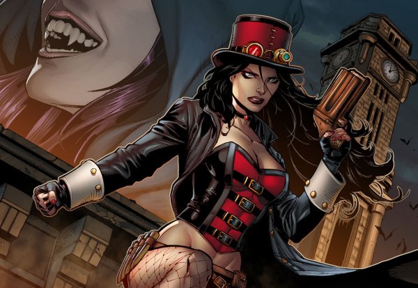 ChrisBeveridge's tweet photo. Van Helsing vs. Dracula’s Daughter #3 Review - https://t.co/J41OrPVMiG #AllanOtero #RavenGregory #VanHelsing #ZenescopeEntertainment @zenescope https://t.co/MdYK4cpt66