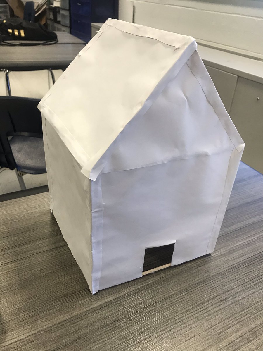 MrMuddsClass's tweet photo. One of my favorite lessons. We explore the transfer of heat by building houses, finding their flaws, repairing them and adding insulation! https://t.co/VrGs8KmAGK