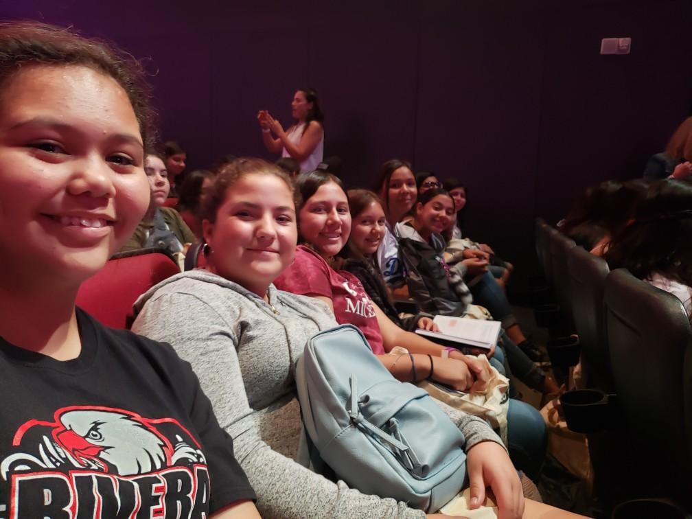 Riveramiddle's tweet photo. Some of our Eagles are attending the Hello Future STEM Summit and Career Fair #girlsbuild  at the @MSTheater  at LA Live with Mrs. Barajas. Thank you to @ElRanchoSchools  for inviting us! https://t.co/JQMPoFMwgv