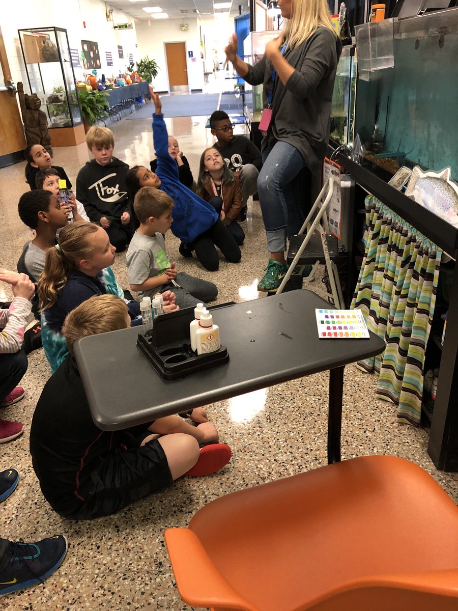 Learning how to take care of trout. Thank you Mrs. Overman . #beartavern