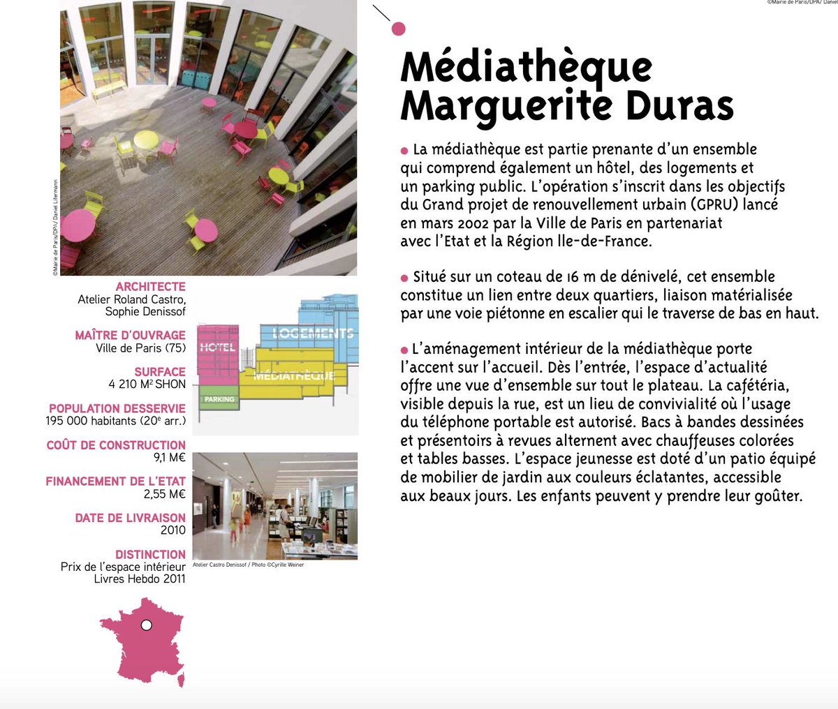 In Colombes, outside of Paris, a library finished in 2013 cost $230 psf to build. The Marguerite Duras library in Paris proper cost $223 psf in 2010  http://www.culture.gouv.fr/content/download/49447/387267/version/1/file/Architecture+des+bibliotheques.pdf