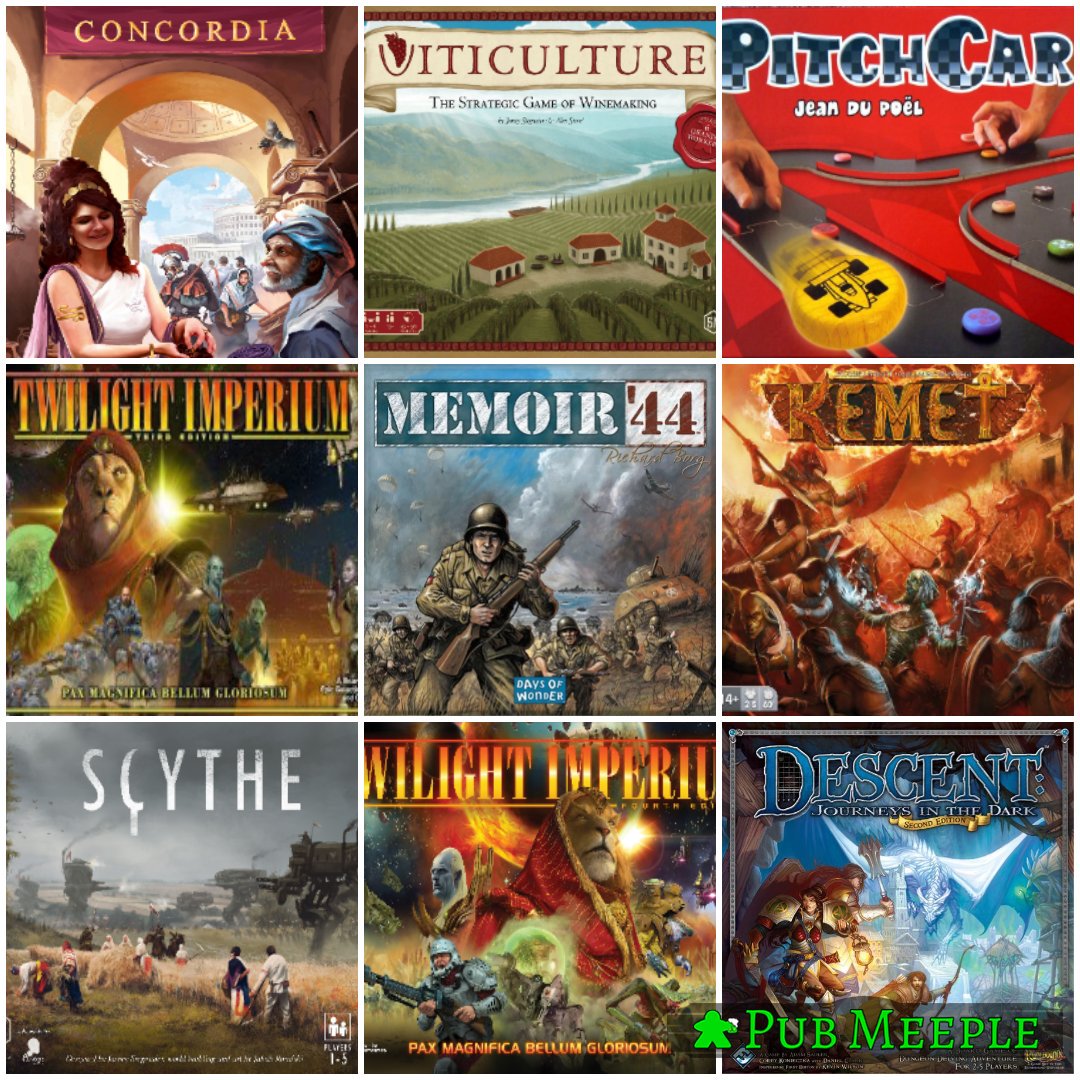 wristlock098's tweet photo. Had to get TI3 played to finalize my Top 9 list. Yes two TIs appear on my list.
@riograndegames
@jameystegmaier
@ferti_games
@fantasyflightgames
@daysofwonder
@editionsmatagot
@pubmeeple
#RankingEngine
#BoardGames
#417Gamers
#mytop9boardgames
#MyTop9
https://t.co/hQSjfkBKo3 https://t.co/1oO9M2TaEI