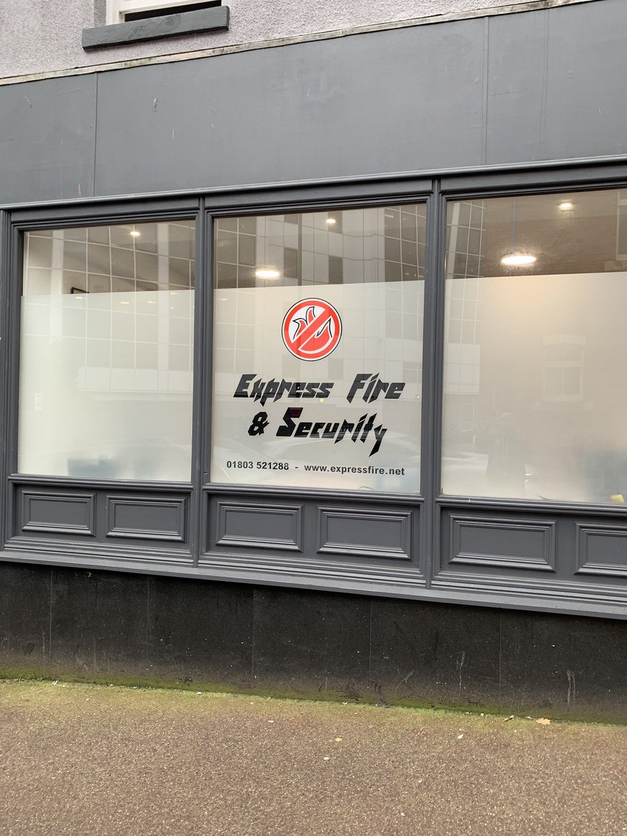 expressfire1's tweet image. New sign writing on office windows looking good !