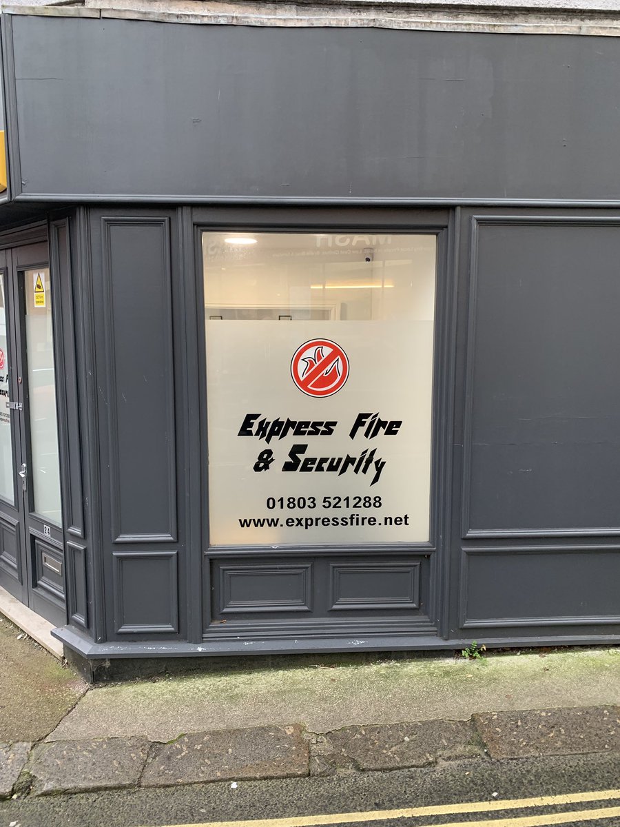 expressfire1's tweet image. New sign writing on office windows looking good !