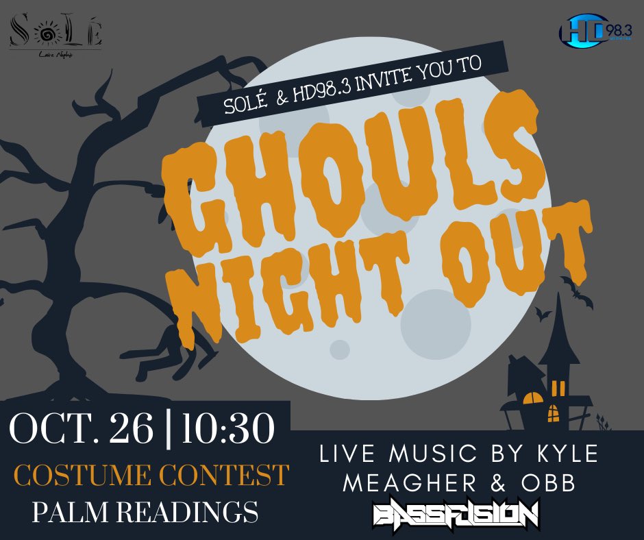 Ride your broomstick to Solé during Saturday Late Night and lets get #spooky