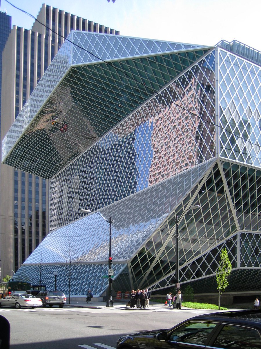 Seattle's Central Library – a dramatic building with very tall ceilings designed by Pritzker Prize-winning architect Rem Koolhaas – cost $455 psf in the early 2000s  https://en.wikipedia.org/wiki/Seattle_Central_Library